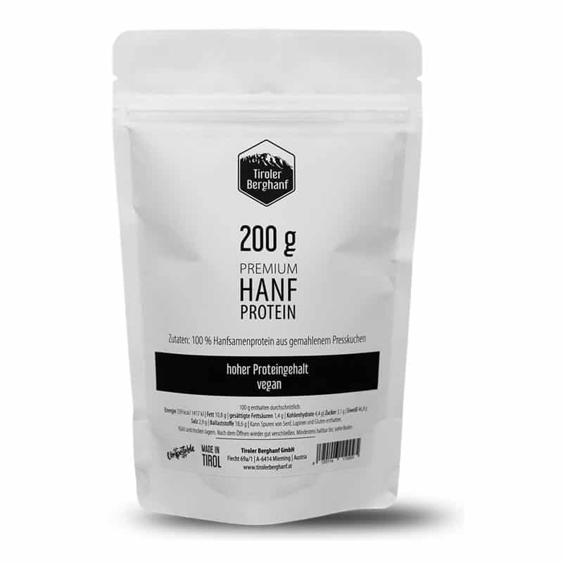 Premium Hanfprotein Made in Tirol